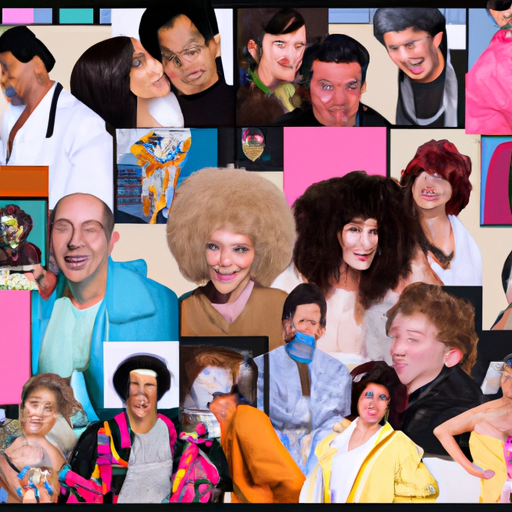 A Collage Of Popular 80S Sitcom Characters Showcasing Their Diverse Personalities